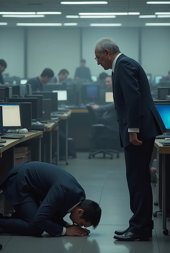 Prostration、bow down、Uncle in a suit、Lots of desktops