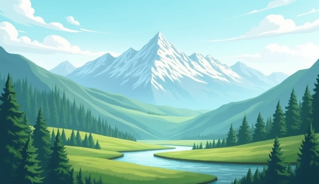 Wallpaper calm scene from mountains