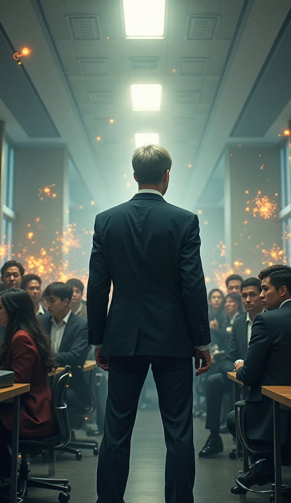 Elite Salaryman、Subordinates panic when an irregular accident occurs、Calm down the subordinate、Providing clear instructions and leading the way