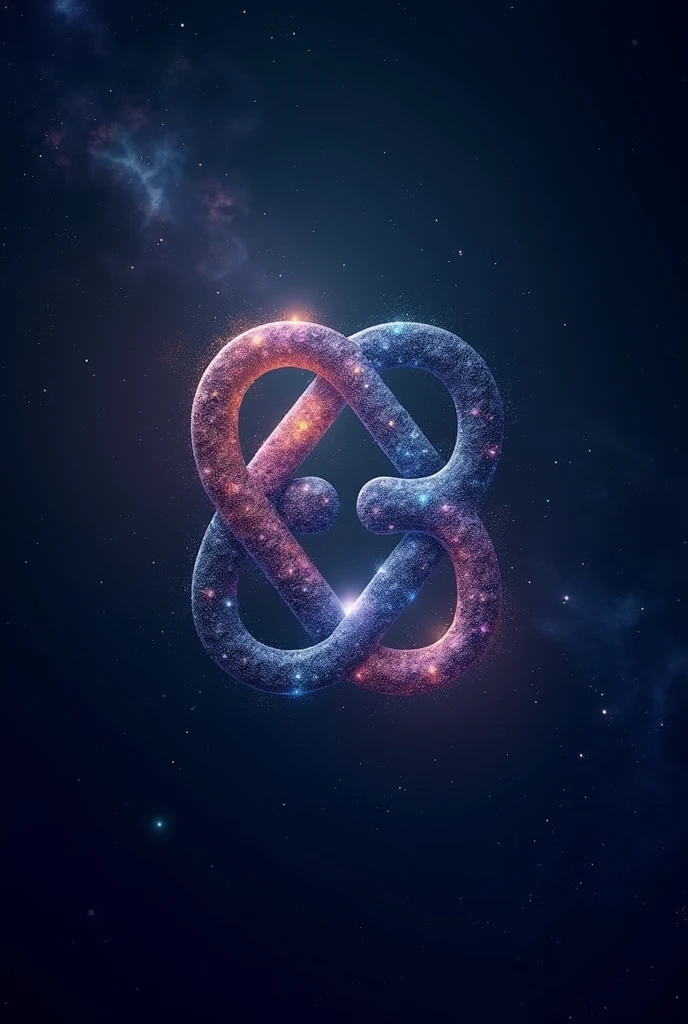A cosmic logo by using (A,G) this three letters. Letters should stay connect with each other