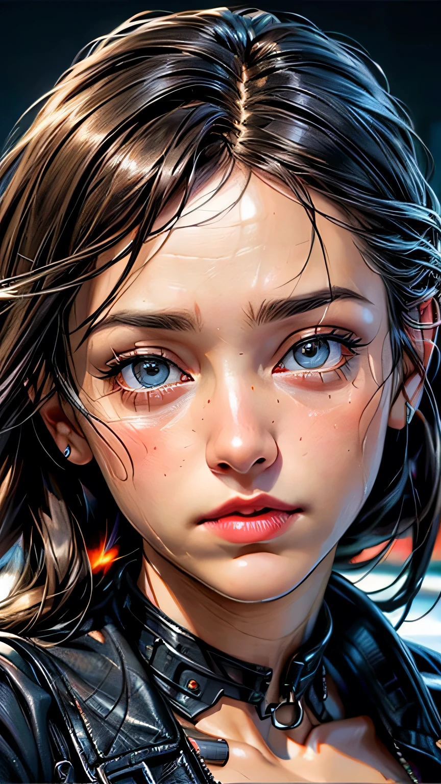 (((Face close-up)))､masterpiece, Beautiful German Girls, Brunette, Residential area, Cleavage, very detailed, Dramatic lighting, digital art trending on Artstation 8k HD high definition detailed realistic, detailed, Skin Texture, hyper detailed, realistic Skin Texture, Armature, Highest quality, 超High resolution, (Realistic:1.4), High resolution, detailed, RAW Photos, sharp, By Lee Jeffries Nikon d850 film stock photos 4 Kodak portra 400 camera f1.6 lens rich colors hyper realistic lifelike texture Dramatic lighting unrealengine trending on artstation cinestill 800, Transparent Bikini, (((Face close-up)))､Face close-up