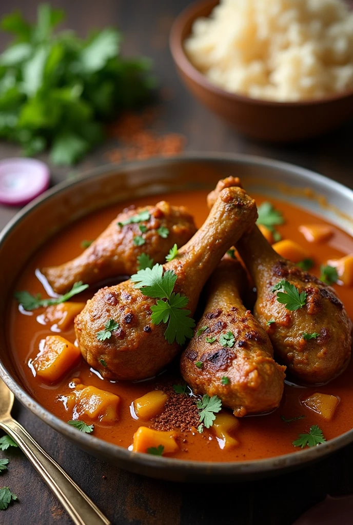 Creat on image for cadhai mutton with leg pice