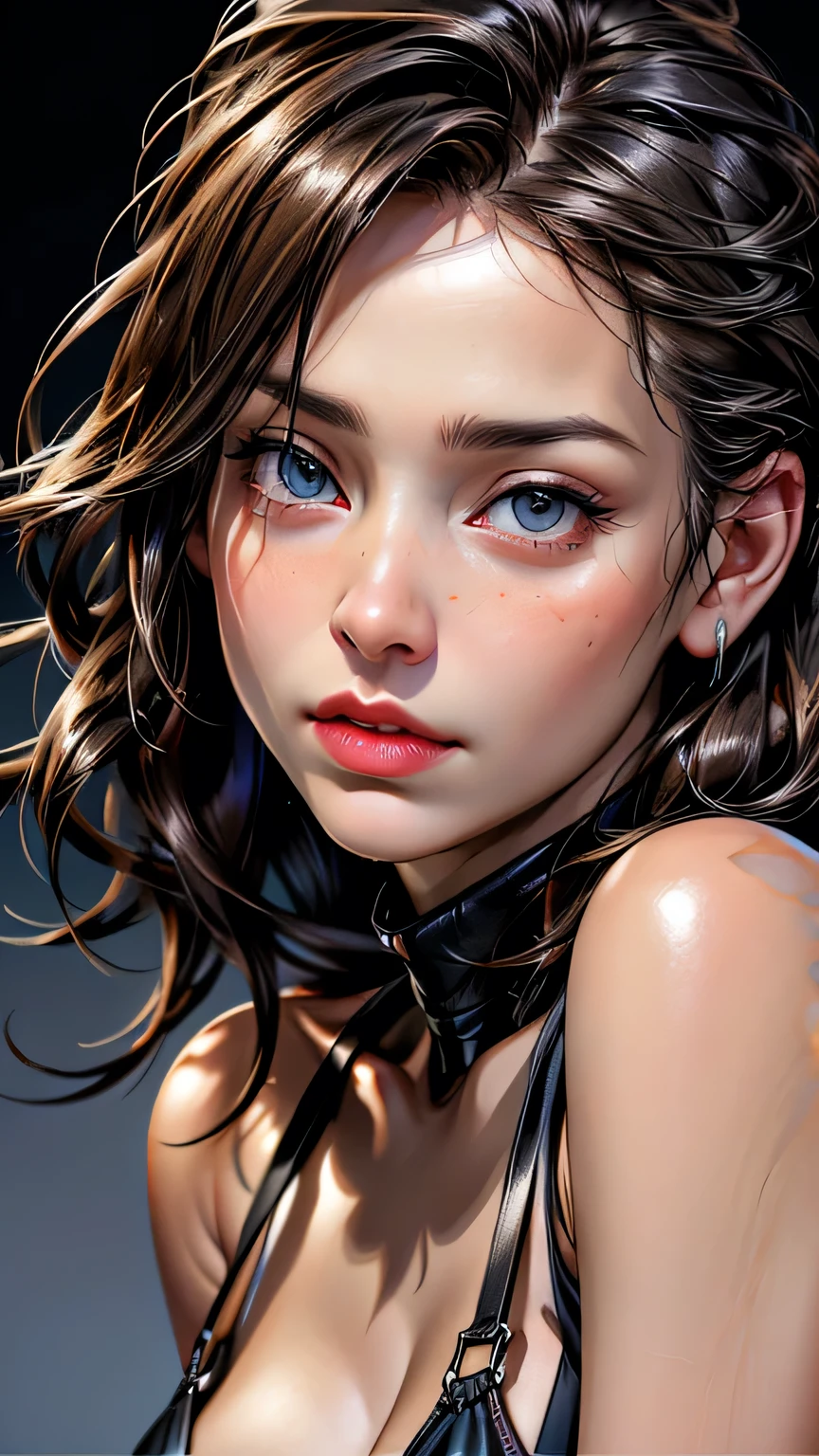 (((Face close-up)))、masterpiece, Beautiful German Girls, Brunette, Residential area, Cleavage, very detailed, Dramatic lighting, digital art trending on Artstation 8k HD high definition detailed realistic, detailed, Skin Texture, hyper detailed, realistic Skin Texture, Armature, Highest quality, 超High resolution, (Realistic:1.4), High resolution, detailed, RAW Photos, sharp, By Lee Jeffries Nikon d850 film stock photos 4 Kodak portra 400 camera f1.6 lens rich colors hyper realistic lifelike texture Dramatic lighting unrealengine trending on artstation cinestill 800, Transparent Bikini, (((Face close-up)))、Face close-up