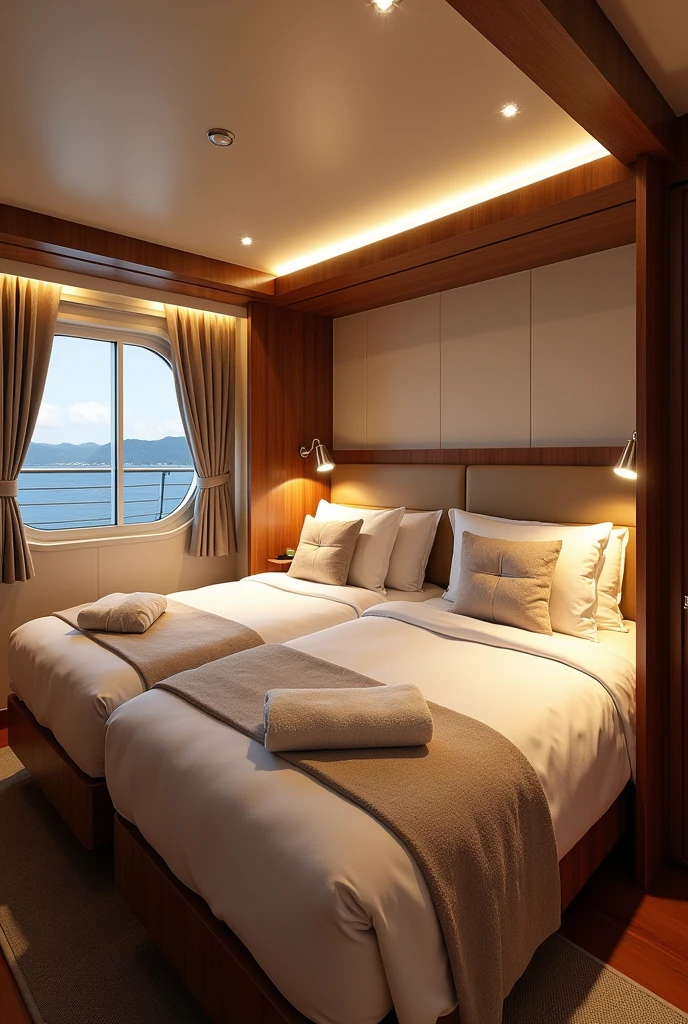 Inside cabins of the Cruise car ferry MS Catbalogan 
 