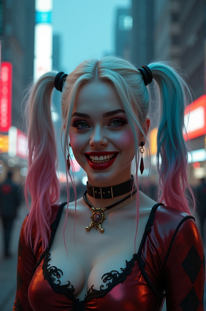Show me Billie eilish as harley Quinn
