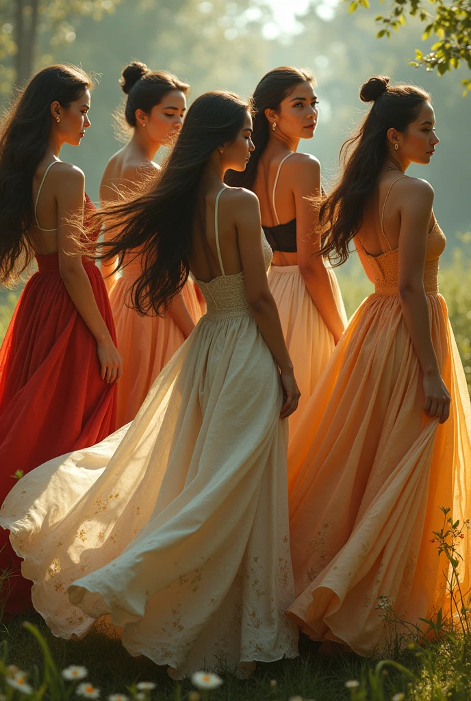 Women wearing skirts below navel 10 inch 

