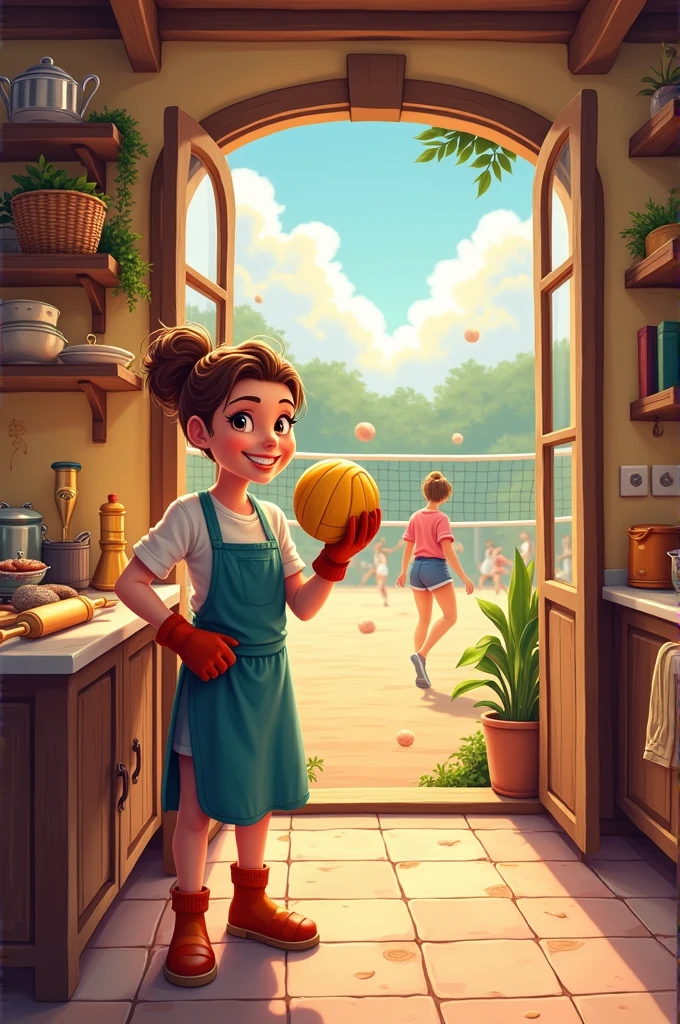 You can create a wallpaper for someone who loves baking, cooking and volleyball 