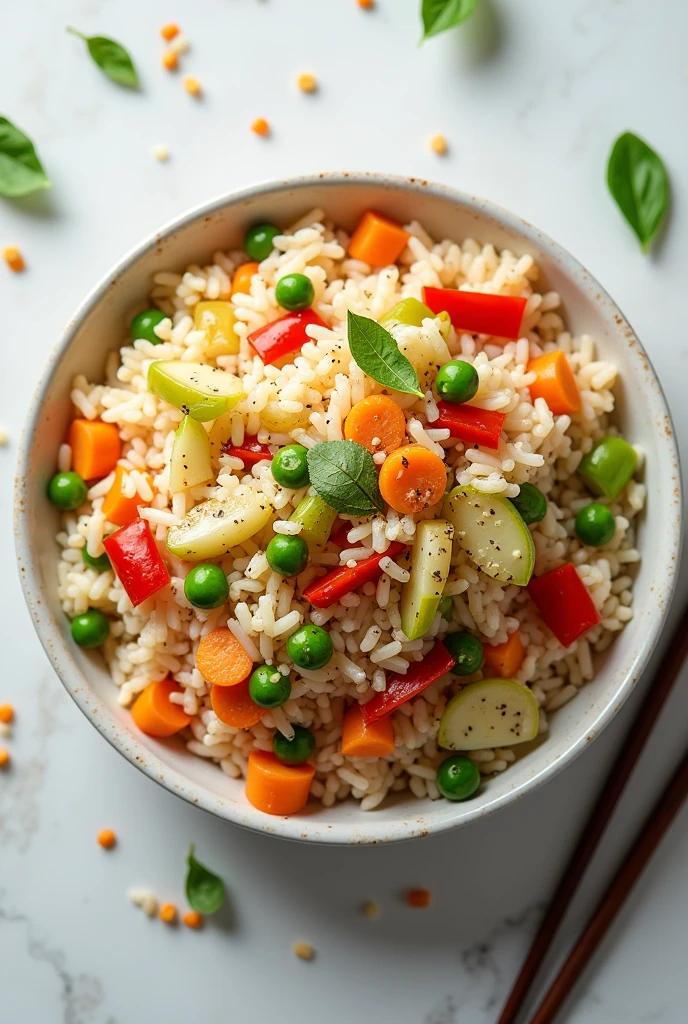 Create on image for veg fry rice