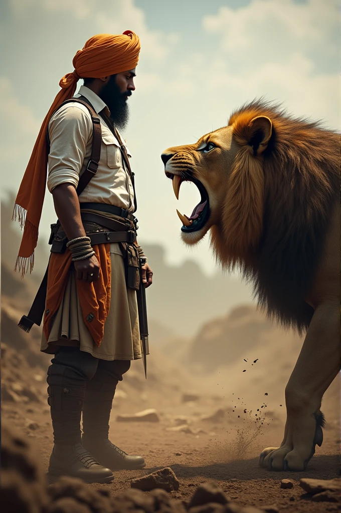 sardar person and lion in pubg game dangerous mode