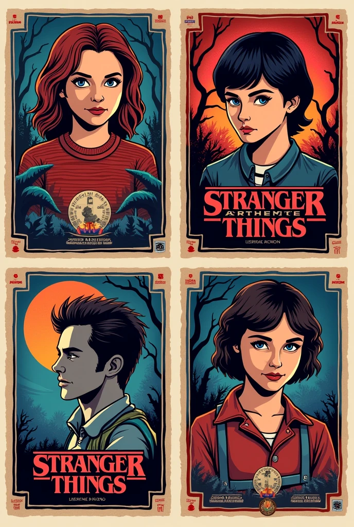 Create some labels for stranger things notebooks