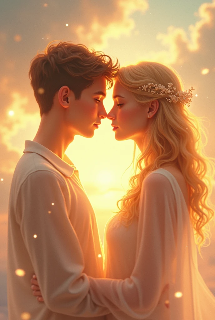You radiate like sun infusing, hope into my everyday
I glean as a star
Dimming your darkness away,
Confornting stroms side by side
Locked iin each other's graze,
Strolling hand in hand
We'll shine for each other together forever and always like twilight's everlasting embrace
Image should be imaginary
Boy should be dreamy because she is dreamy about him