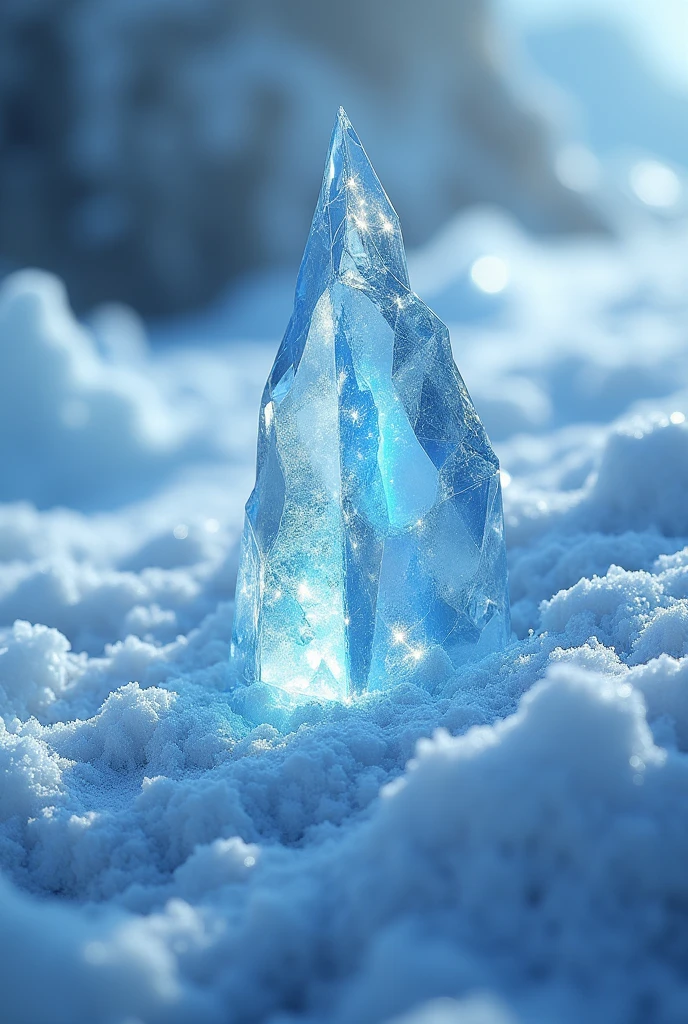 Blue card with an image of an ice blade, piercing the ice crystal.