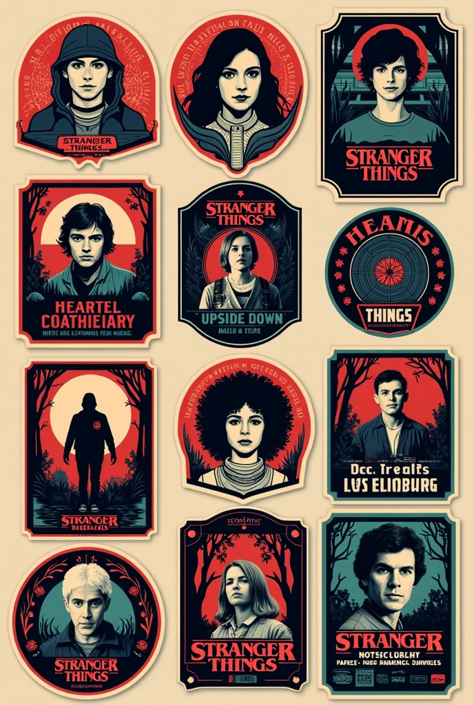 Create some labels for stranger things notebooks