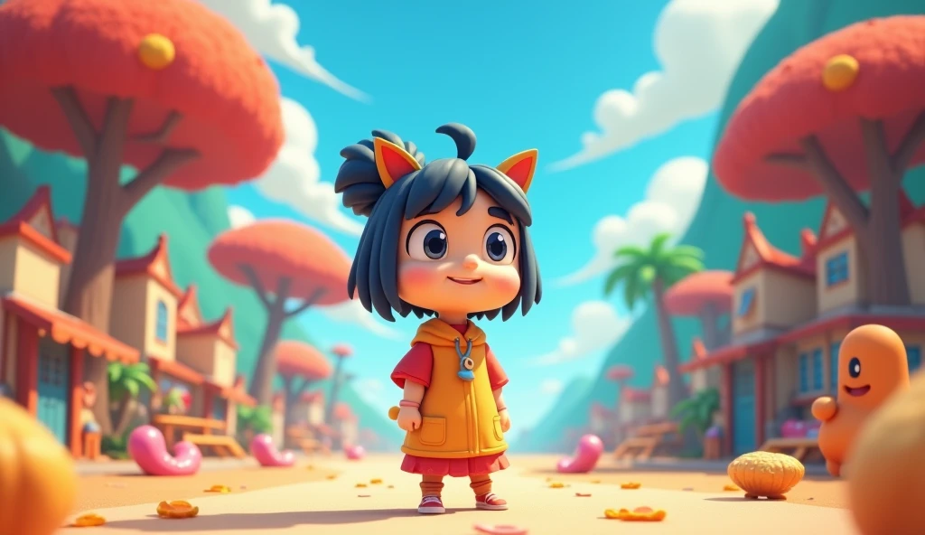 3d cartoon anime ;From that day on, Kiko knew that size didn’t matter. What mattered was believing in yourself and never giving up, no matter how small or big the challenge might seem.