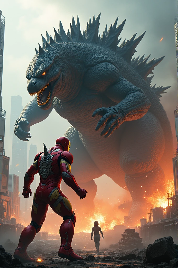 Iron man vs Godzilla