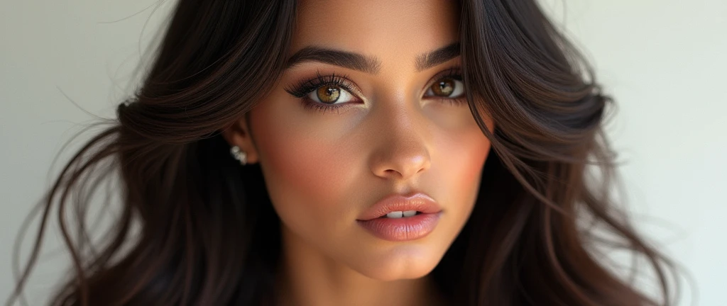 Ariana Grande, long hair, large breasts, beautiful detailed eyes, beautiful detailed lips, extremely detailed face, longeyelashes, looking at camera, hoosiers, realistic, photorealistic, photo-realistic:1.37, (best quality,4k,8k,highres,masterpiece:1.2),ultra-detailed,(realistic,photorealistic,photo-realistic:1.37),hdr,uhd,studio lighting,ultra-fine painting,sharp focus,physically-based rendering,extreme detail description,professional,vivid colors,bokeh,portraiture
