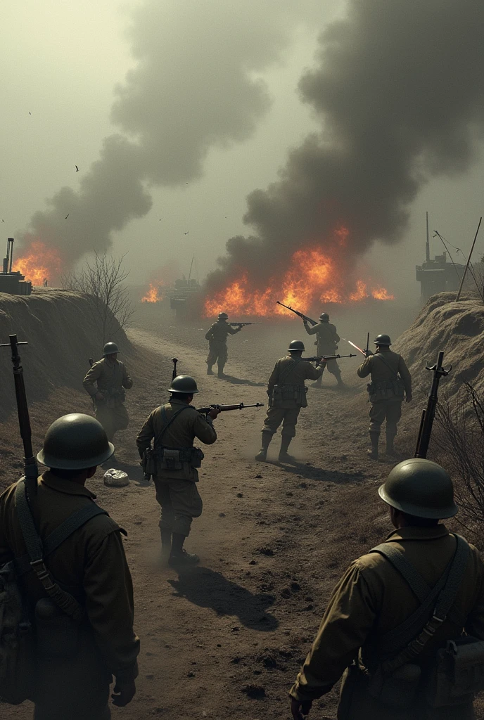 A battlefield from World War II