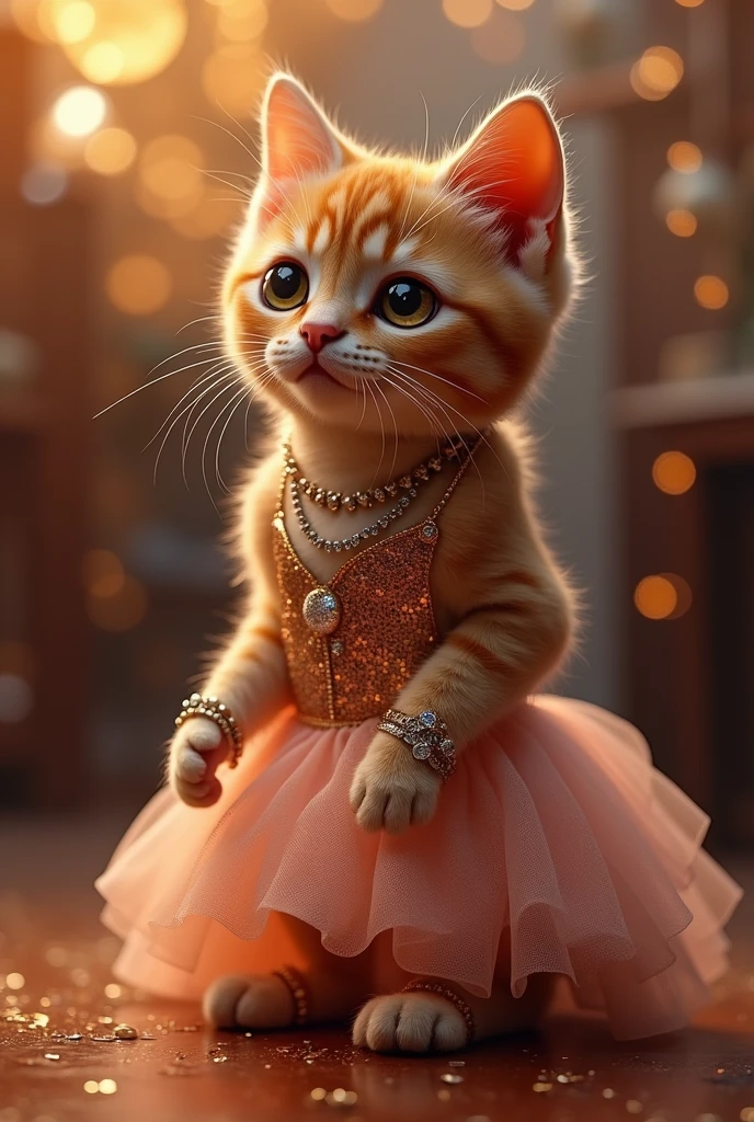 Small cat party wear frock pahani Hui jewellery pahani Hui chudiyan pahani Hui sandal pahani Hui party wear gown frock