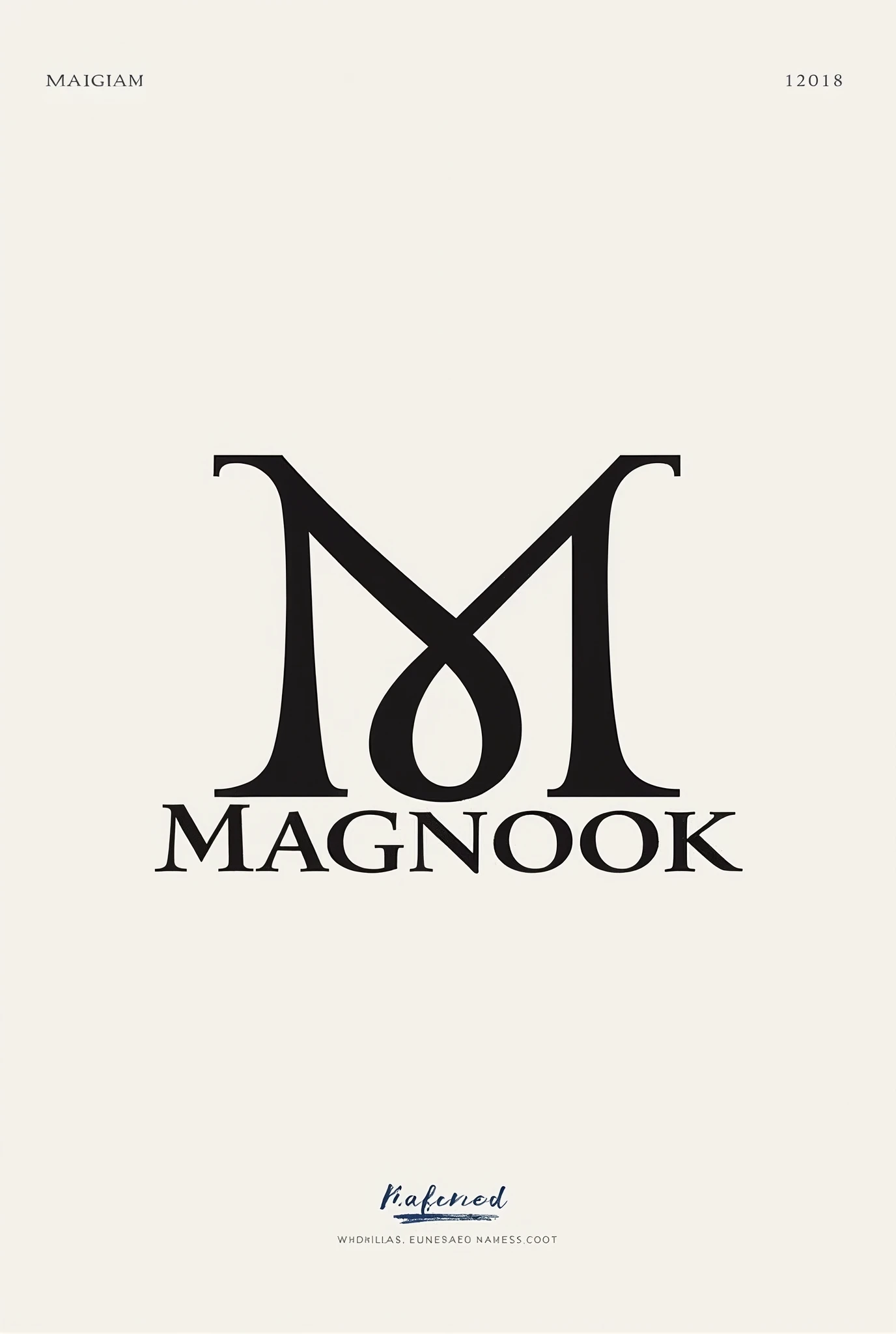 Logo for the name Magnook.