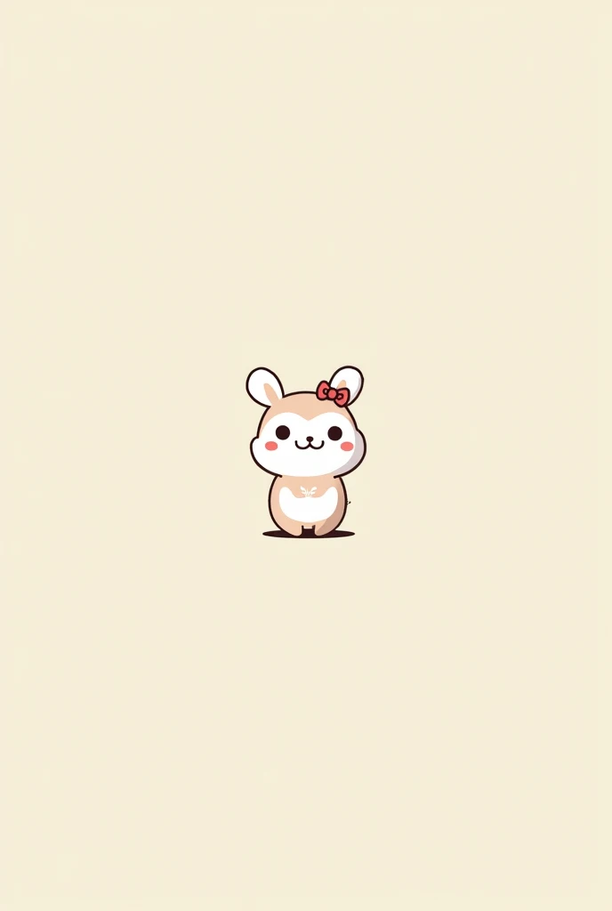 (Most of the background is solid color.),Simple little cute cartoon character picture below