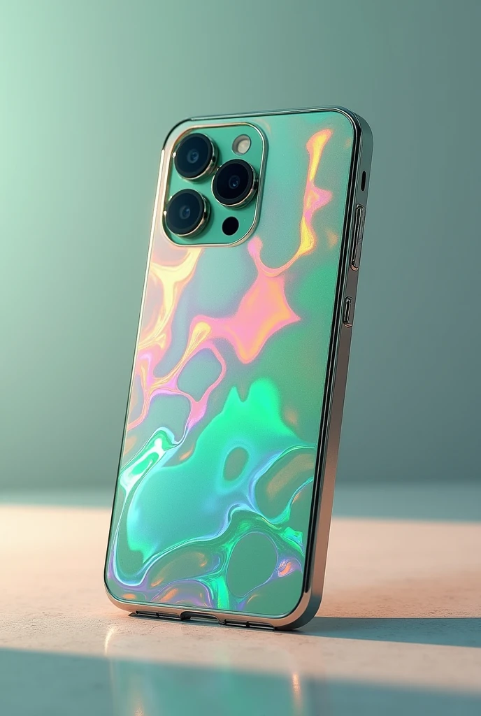 (photorealism:1.2), smartphone ,case,green ,white, red ,tornasol