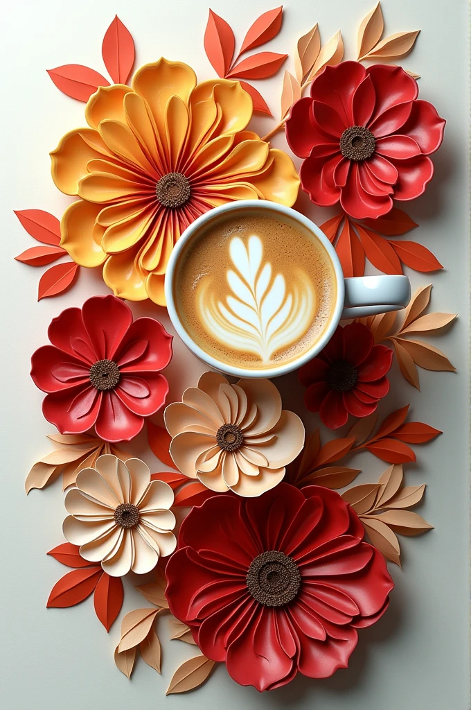 Create a flexi  art design for cafe which is unique, different and used for click pictures 