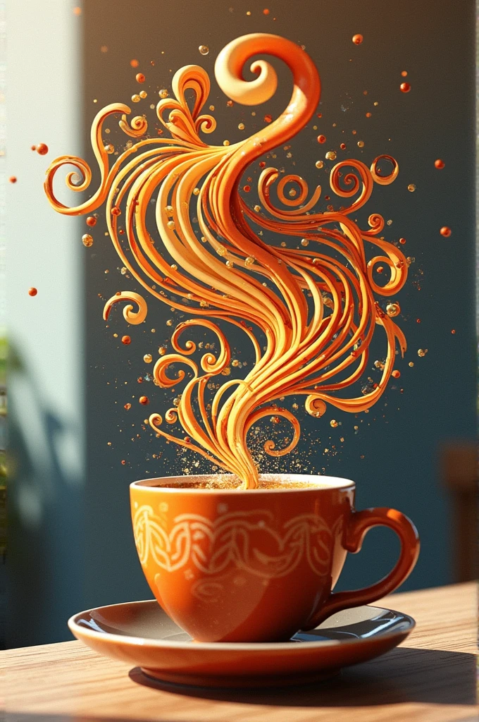 Create a flexi  art design for cafe which is unique, different and used for click pictures 