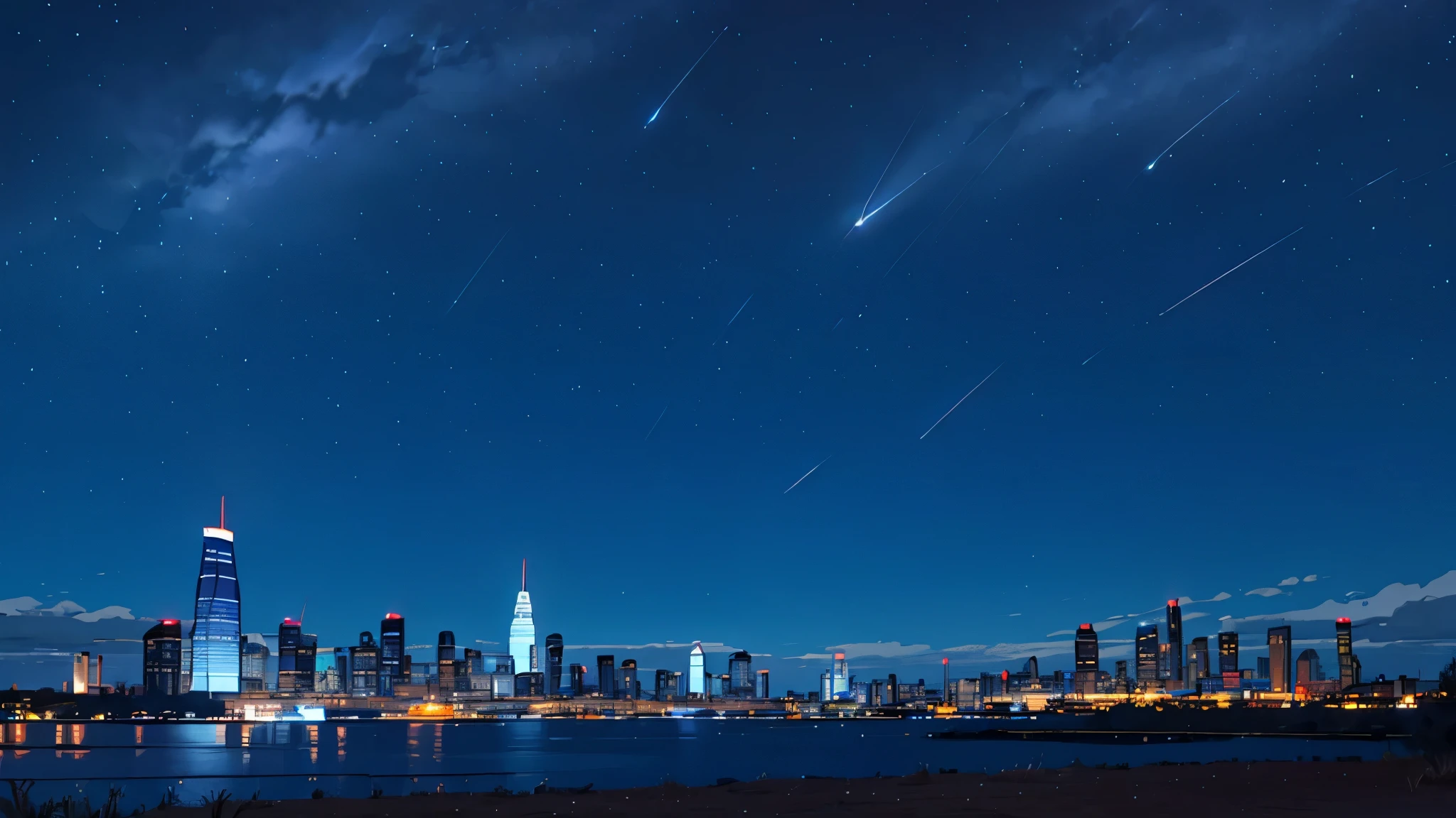 sky at night, dark, no clouds, no humans, no buildings