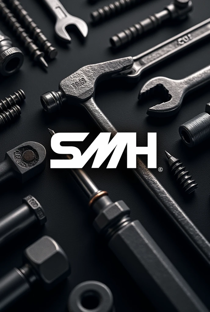 Logo for SMH with tools background