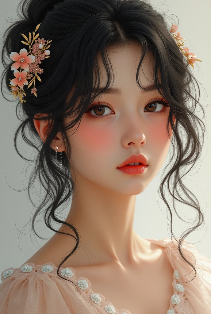 1girl, solo, best quality, masterpiece , Ruby Hoshino, hair ornament, sparking eyes,