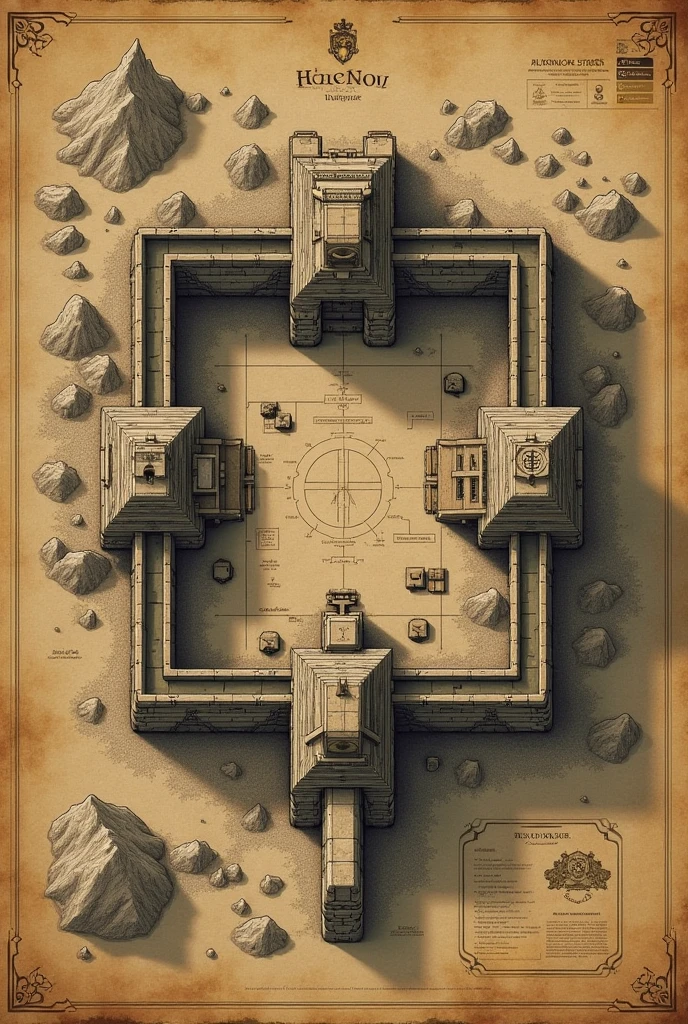 fort Blue print map