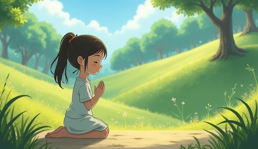 &#39;Praying Child&#39; in Ghibli style