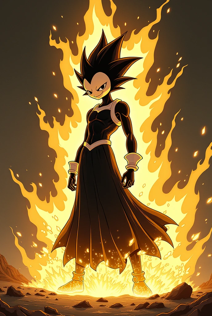 Bendy from the ink machine is a super sayian with a skirt