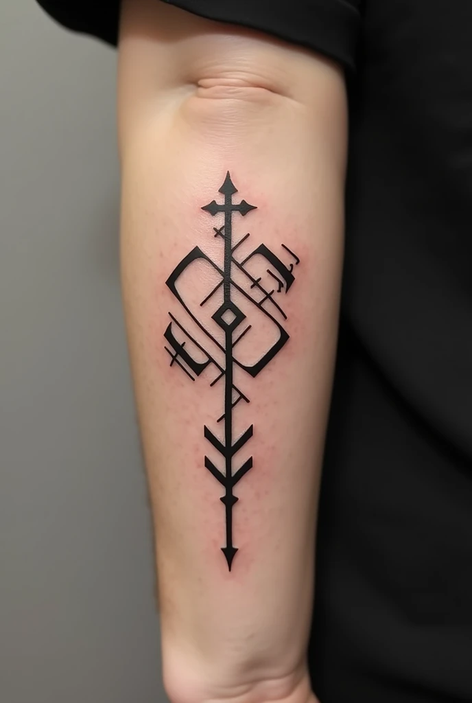 A black minimalist tattoo
