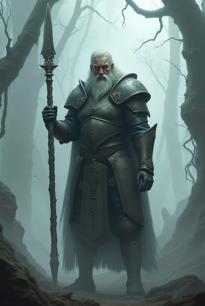 Dawnwesker6896 as Elden's Ring warrior, foggy realm, 