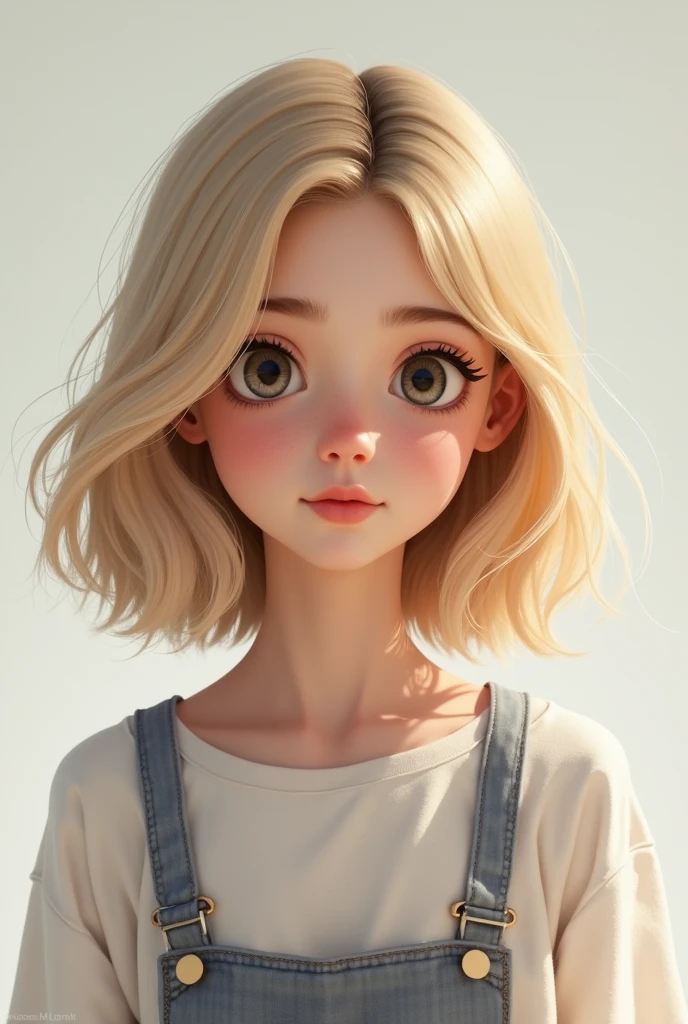 Small age blonde girl with shoulderlong hair, in Faux Leggings