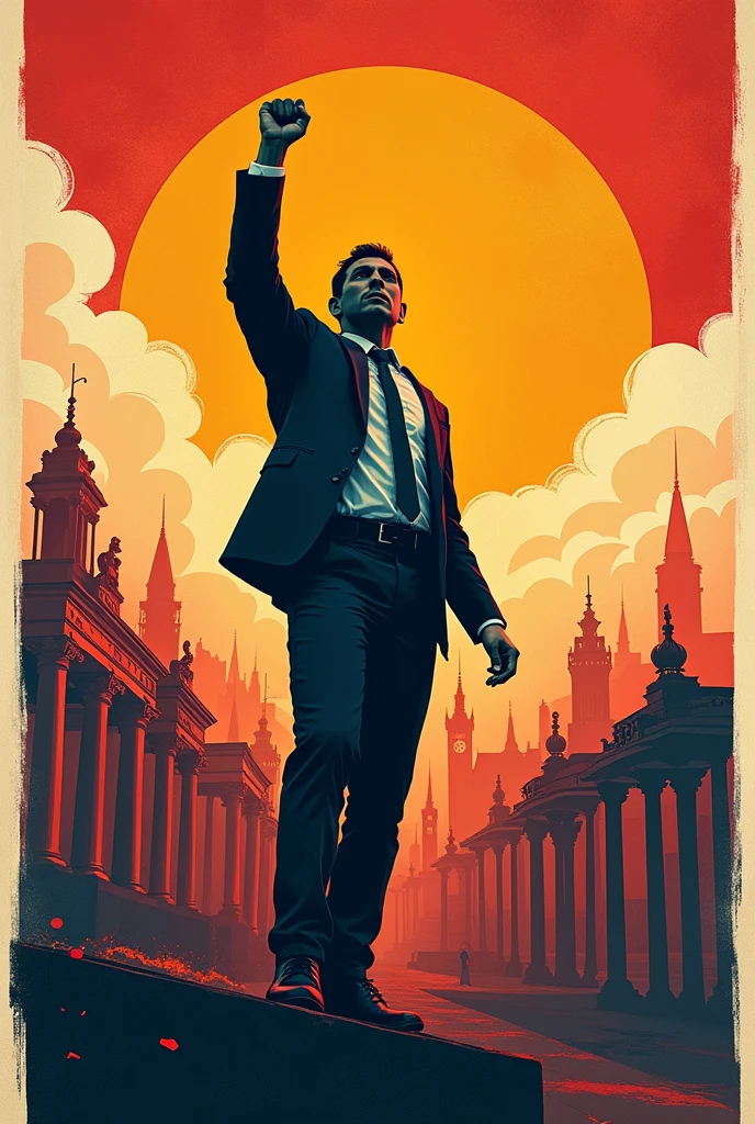 Make me an election blakarte about democracy in German