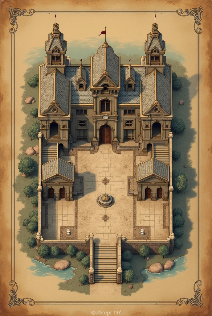  fort Blue print map  5000 sq feet area with beautiful rooms and 2 big drawing room 