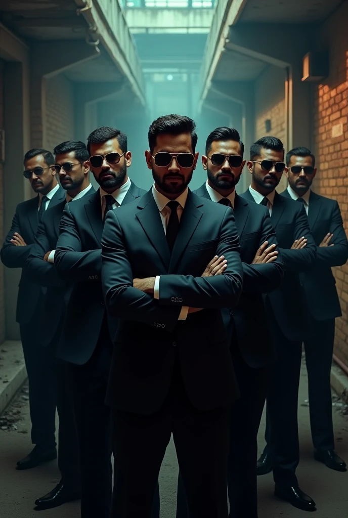 Indian cricket team in mafia look