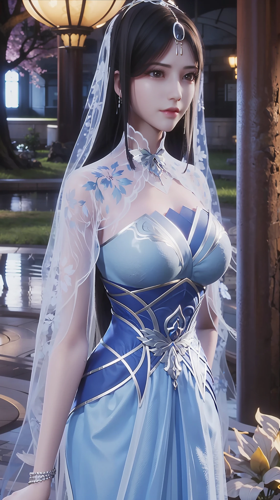 masterpiece，Best image quality，HD 8K Wallpaper，Nice photos，elegant single woman，circle skirt，Shining eyes，Every detail is perfect，A masterpiece of exquisite beauty，The beauty of purity and lightness，gentle and elegant，Attention to detail，Lace round skirt，immortal，huge，Full body capture