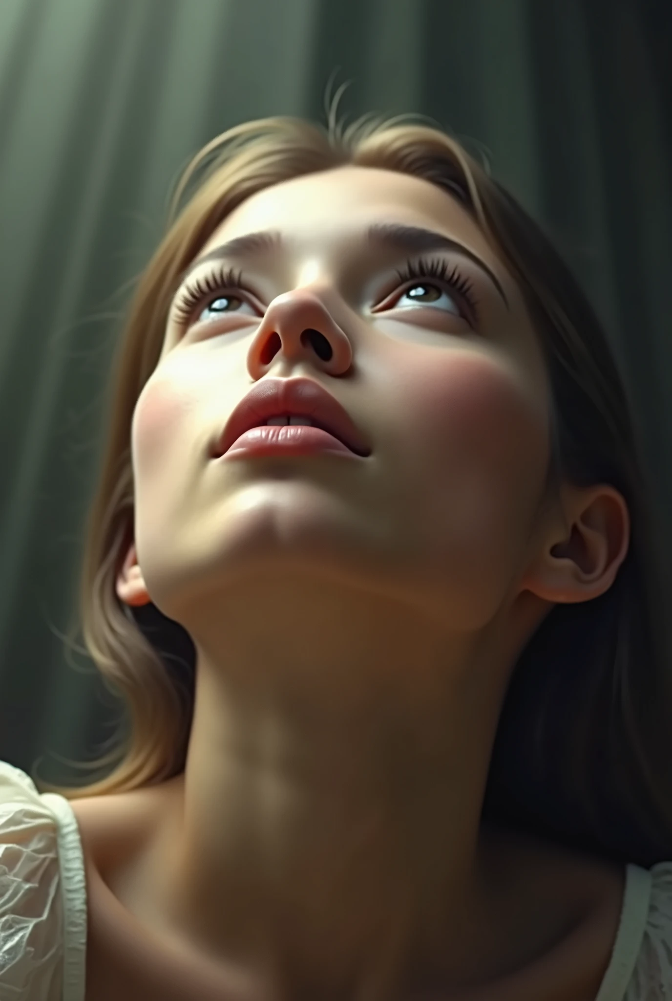 A face look up