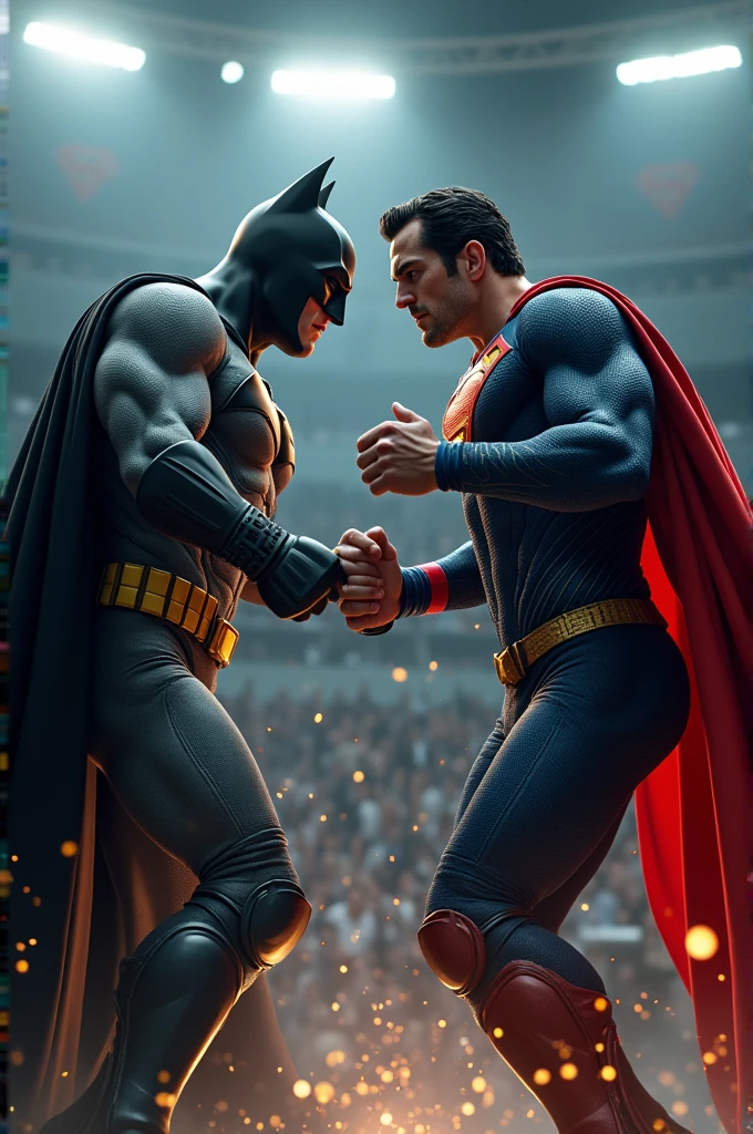 Batman and Superman fighting in UFC