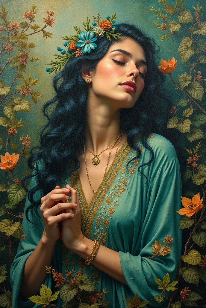Beautiful wall painting in oilcolour format
