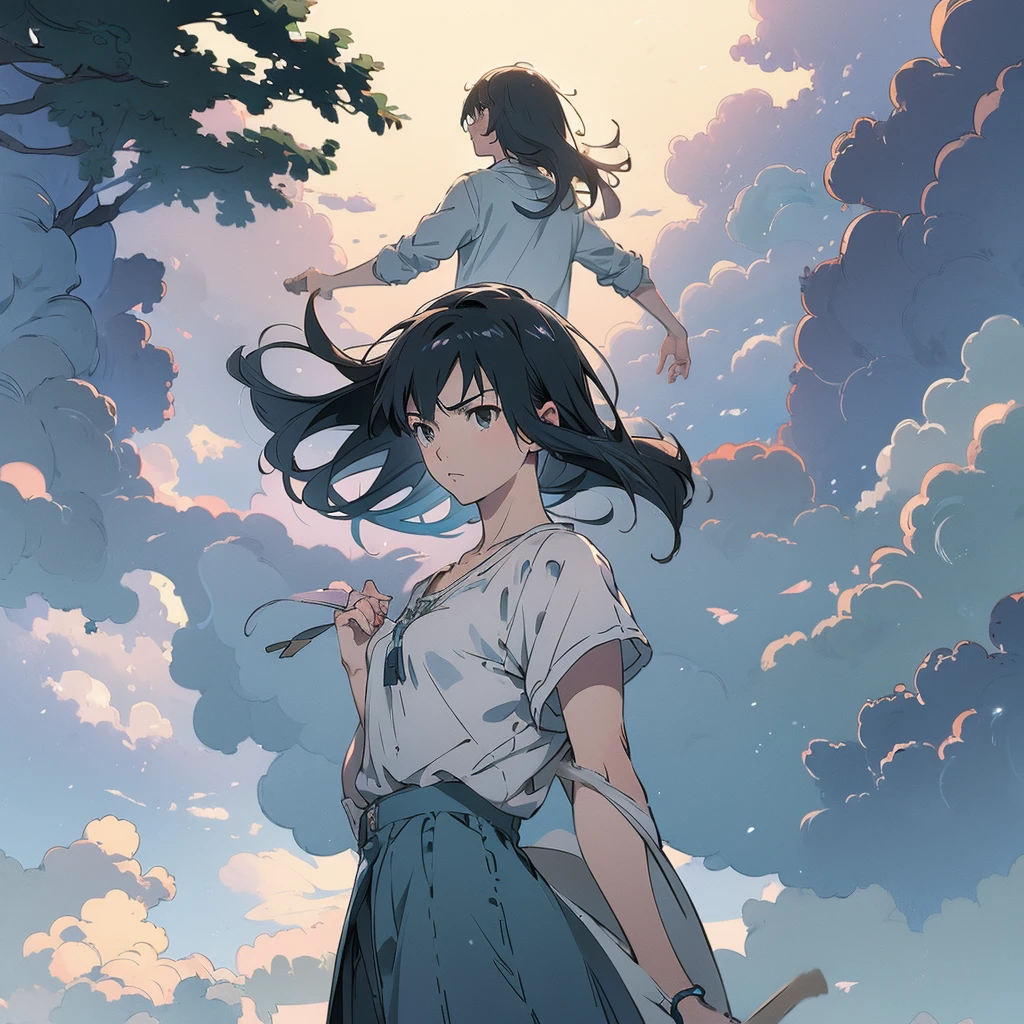 (masterpiece, Highest quality, Highest quality), (Very detailed, The perfect solution), ((16K, High resolution)) ,Makoto Shinkai&#39;style,  (masterpiece, Highest quality, Highest quality), (Very detailed, The perfect solution), Cumulonimbus、Lakeside House、Red Moon、lanthanum