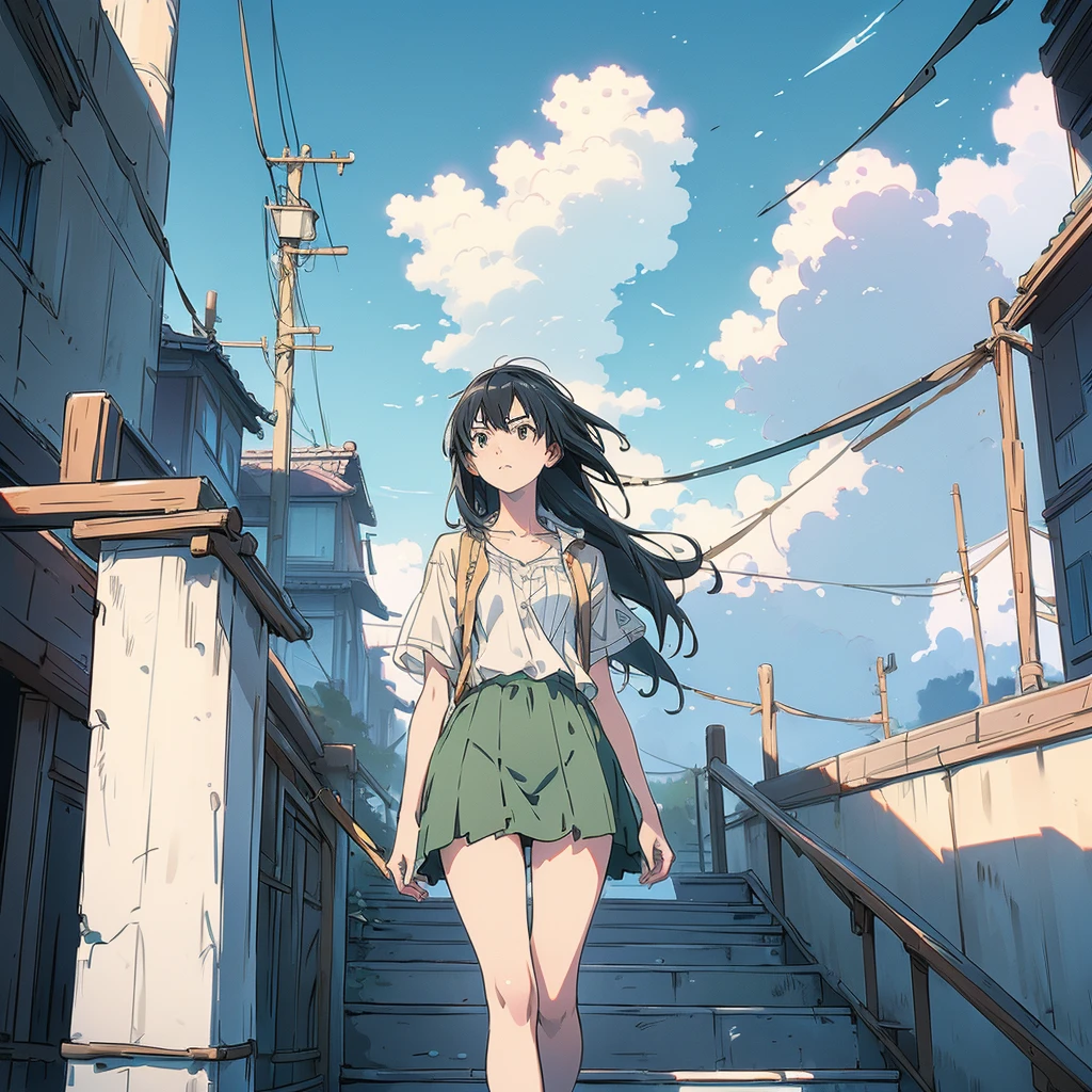 (masterpiece, Highest quality, Highest quality), (Very detailed, The perfect solution), ((16K, High resolution)) ,Makoto Shinkai'style, (masterpiece, Highest quality, Highest quality), (Very detailed, The perfect solution), Cumulonimbus、Lakeside House、Red Moon、lanthanum