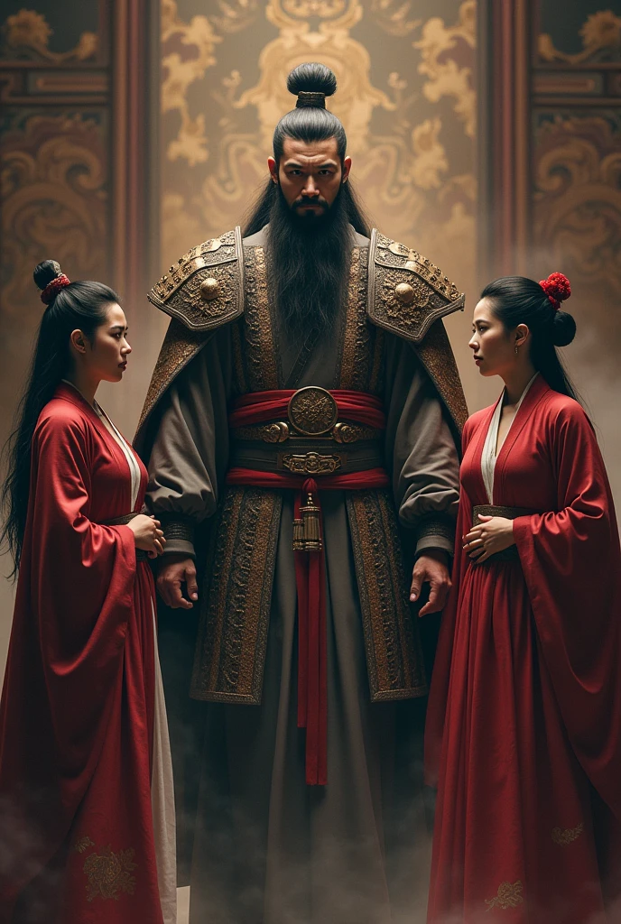 Guan Yu with a beard said goodbye to his two sisters-in-law.
