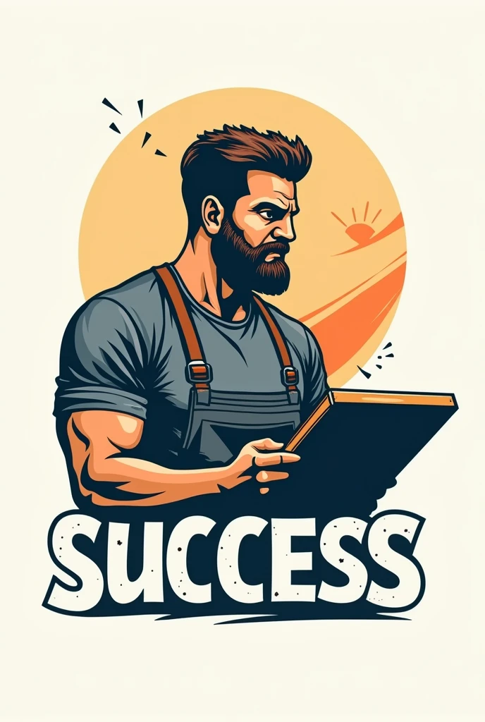 Life rules a man working hard logo horizontal