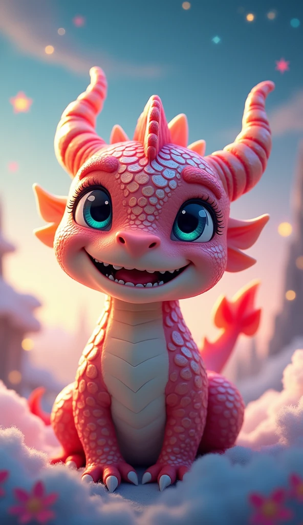 (ultra detailed)、Dragon、cute、character、smile
