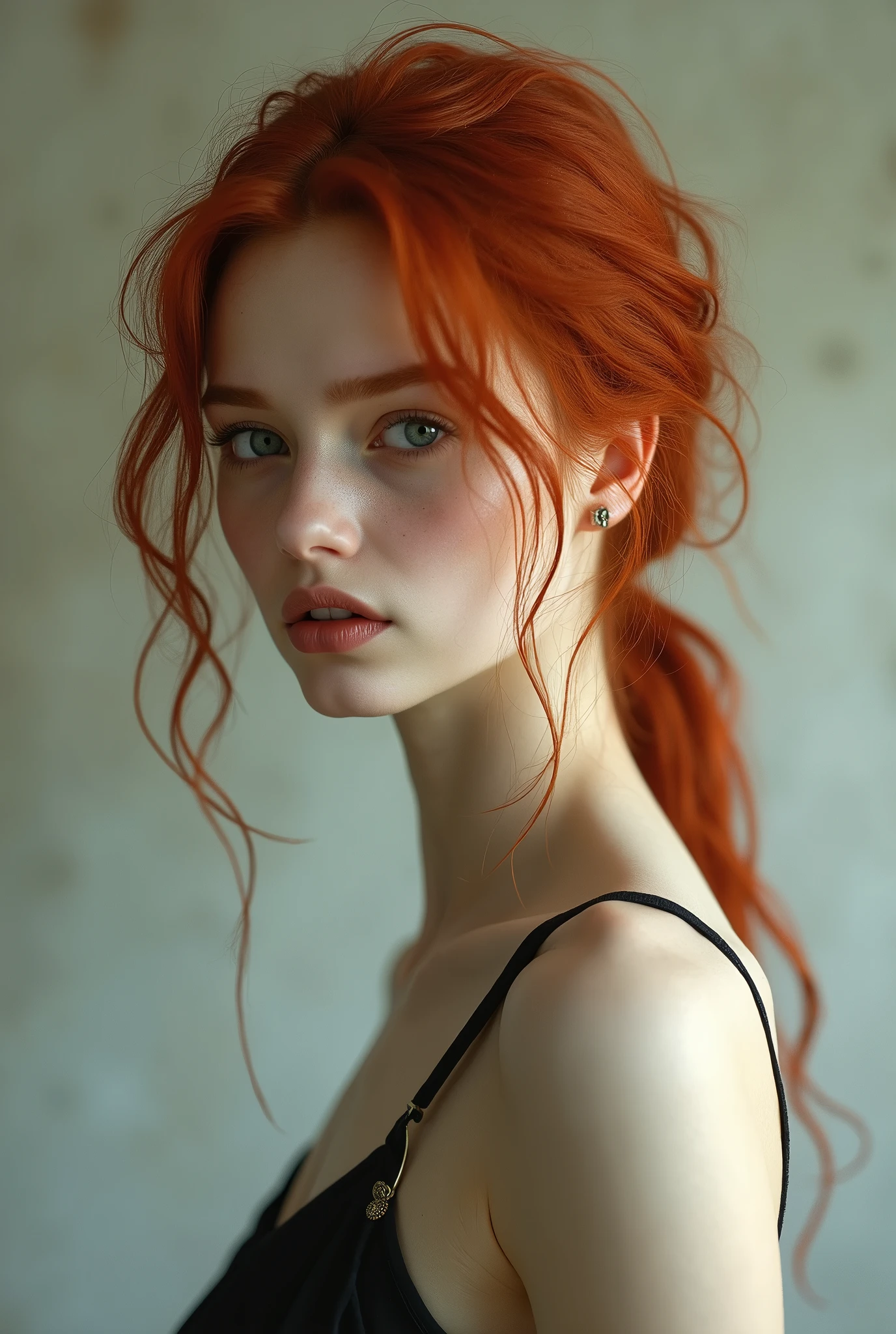 Huge of a skinny redhead girl