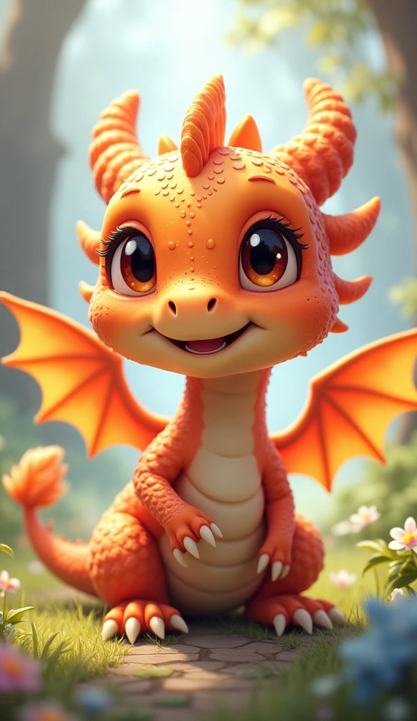 (ultra detailed)、Dragon、cute、character、smile、anime